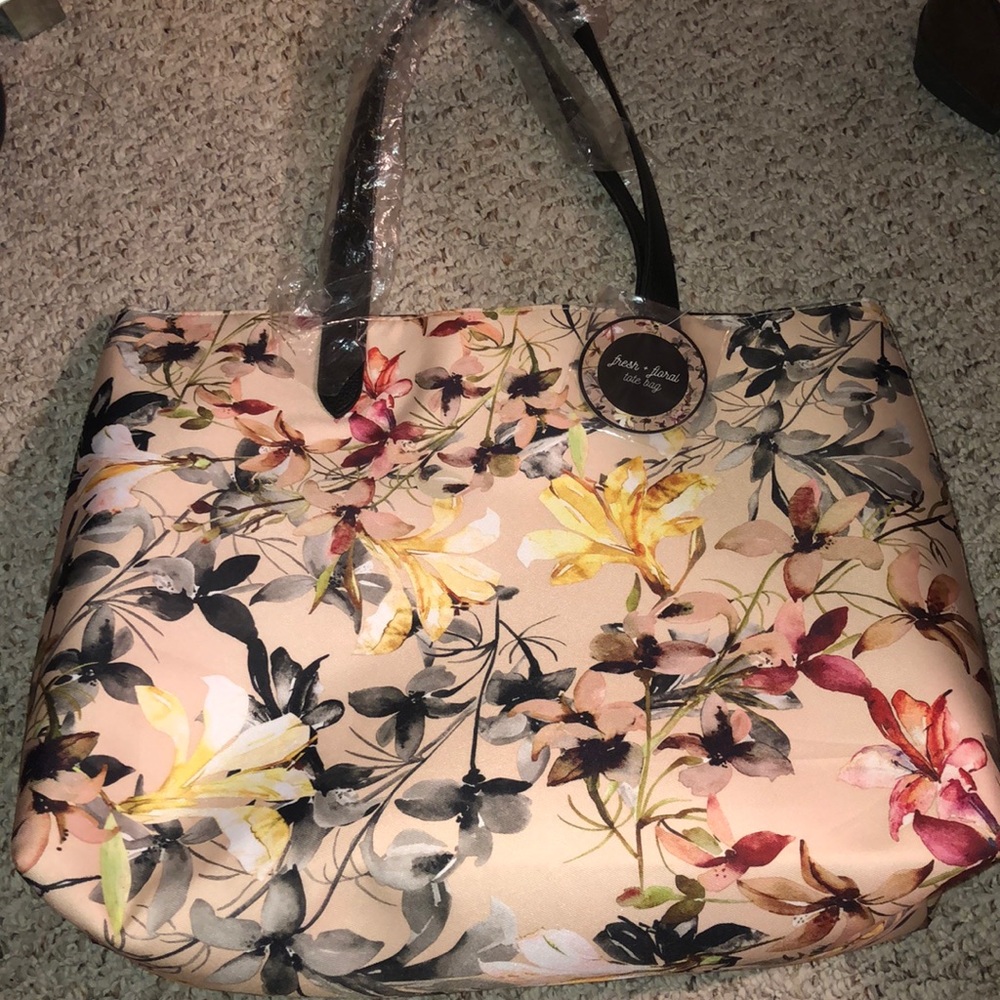 Plush Floral Tote